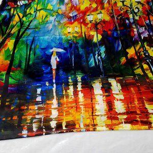 NWT Impressionistic Print Scarf Shawl 72" x 36"